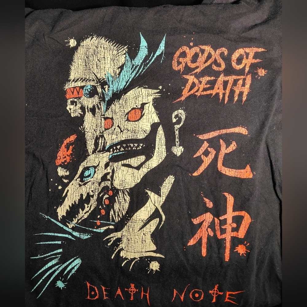 Deathnote "Gods Of Death" T-shirt. Pretty worn. Extra Large.